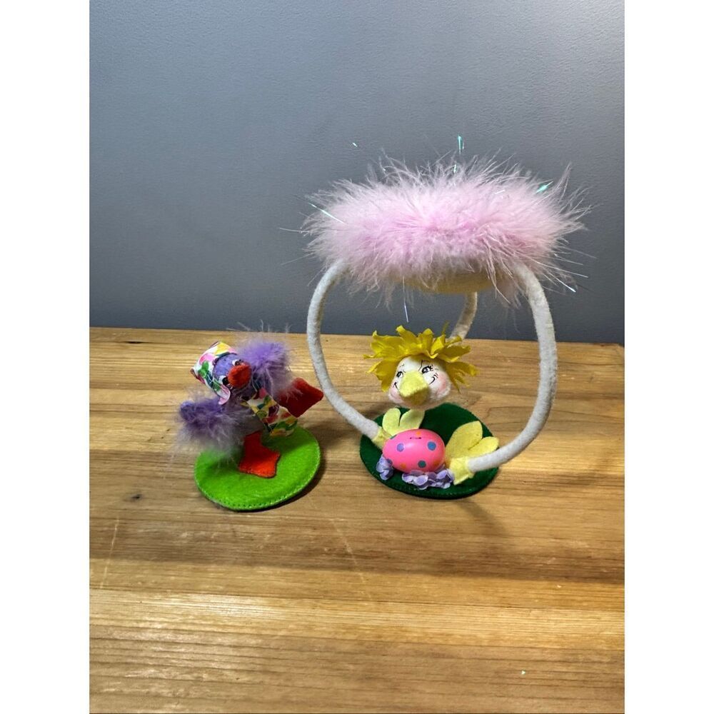 Annalee Easter Ostrich and Hip-Hop Jellybean Duck